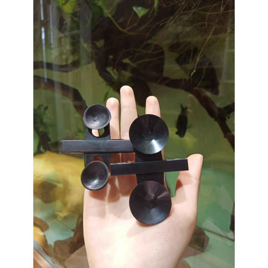 Chân hít kính giữ vách kính ngăn bể cá -Hít kẹp vách ngăn bể cá màu đen