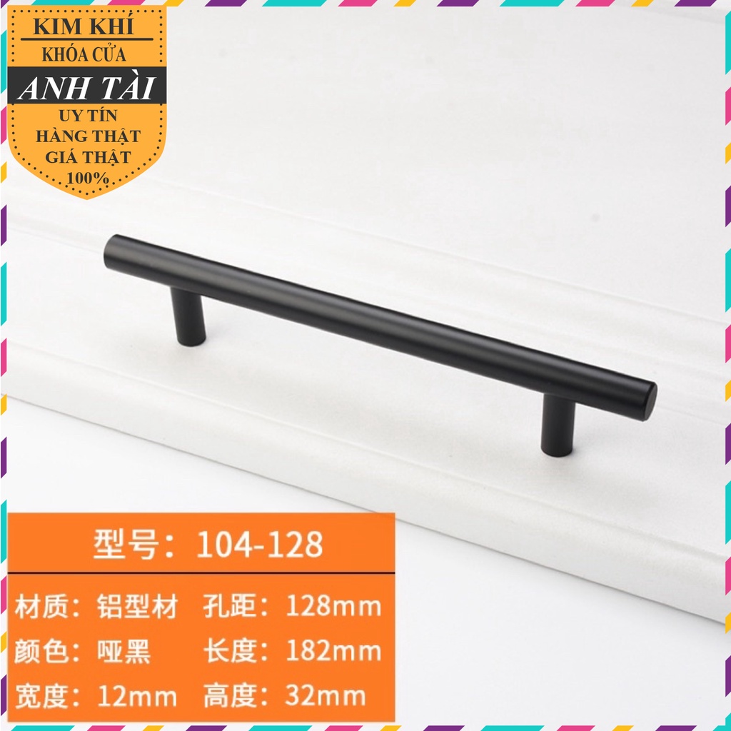Tay Nắm Tủ Gỗ Đũa Tròn, Tay Cầm Tủ Quần Áo Tủ Bếp Ngăn Kéo màu ĐEN