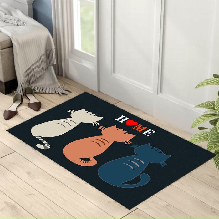 [RẺ VÔ ĐỊCH] Thảm Chùi Chân 3d Chống Trơn Trượt Hình Thú Đáng Yêu Kích Thước 40x60cm