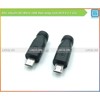 [FreeShip] Đầu chuyển đổi Micro USB Đực sang Jack DC5.5*2.1 Cái