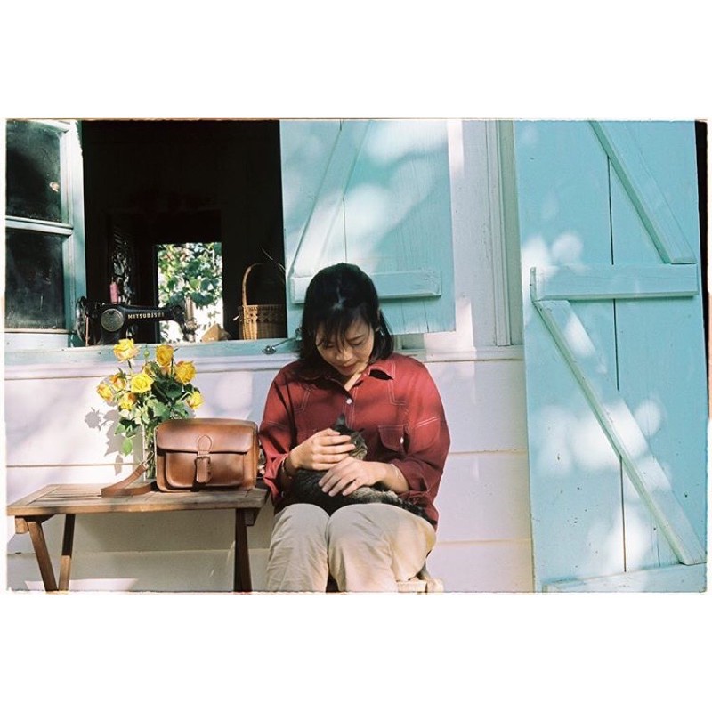 Túi da vintage chống sốc đựng máy ảnh