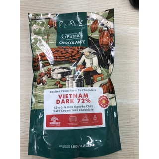 Socola nút đen 72% puratos 1kg