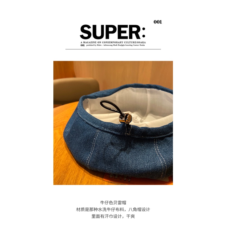 Mũ Beret In Chữ Phong Cách Thời Trang Nhật Bản Dành Cho Nữ