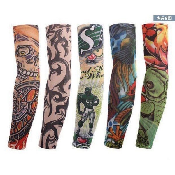 Găng Tay Chống Nắng Hình Săm Cho Nam Đi Phượt Tatoo-găng tay tay hình xăm