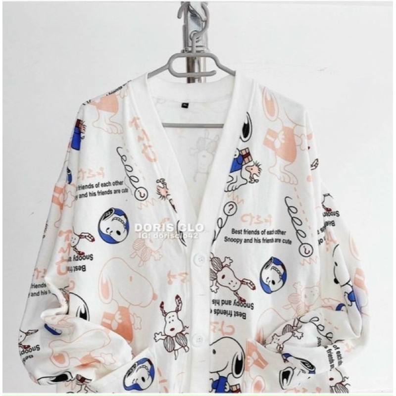 Áo khoác nỉ cardigan in cún đáng iu | BigBuy360 - bigbuy360.vn