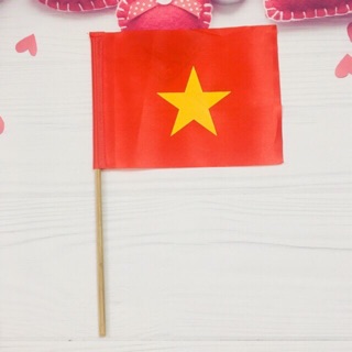 Một lá cờ cầm tay 21x28cm- cờ khai giảng