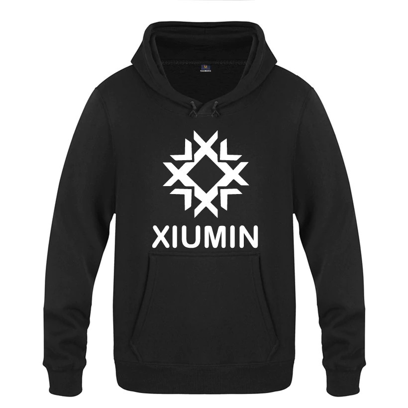 Áo Hoodie Có Nón Tay Dài In Chữ Wolf 88 Xoxo Xiumin Thời Trang Cho Nam