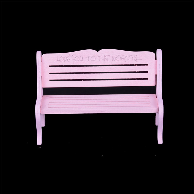 Mô Hình Ghế Gỗ 13 * 8cm Tỉ Lệ 1: 12 Trang Trí Nhà Búp Bê