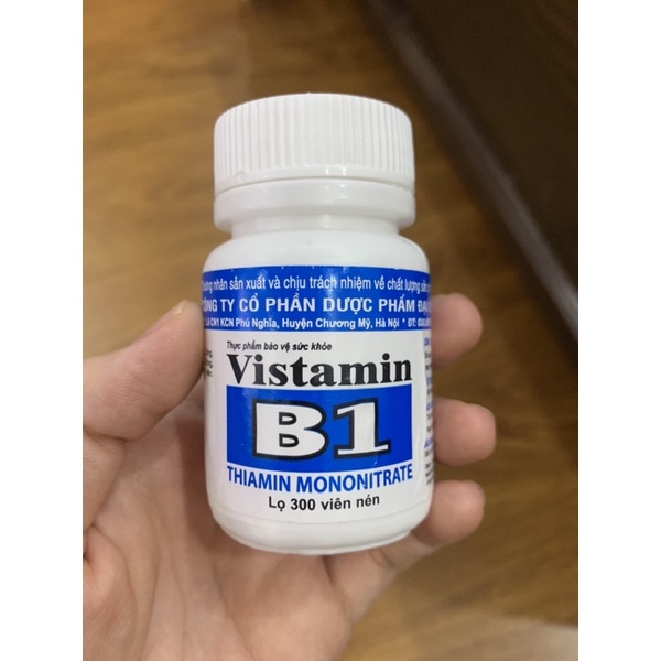Vistamin B1- lọ 300 viên- hỗ trợ cải thiện tình trạng thiếu hụt vitamin nhóm B1