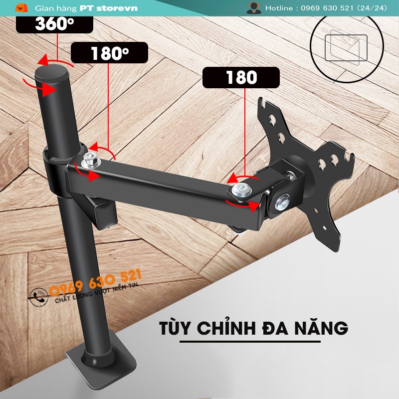 Giá treo Arm Monitor Tay 23cm