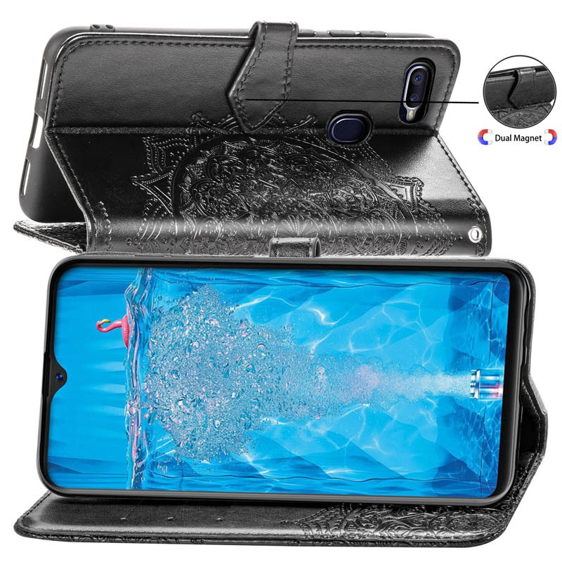 Bao da PU nắp gập in họa tiết 3D cho Oppo F9 F11 Pro F15 F7 F5 Realme C15 C12 C11 A91 A9 A73 A77 A75 | BigBuy360 - bigbuy360.vn