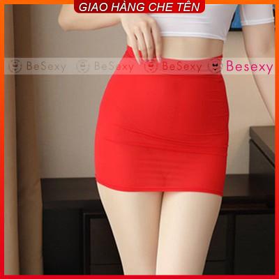 Chân váy thun ôm cạp cao cực sexy