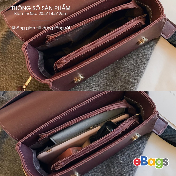 [Mẫu Đẹp] Túi xách Nữ Thu Đông Retro Đơn Giản Phiên Bản Hàn Quốc TEB012