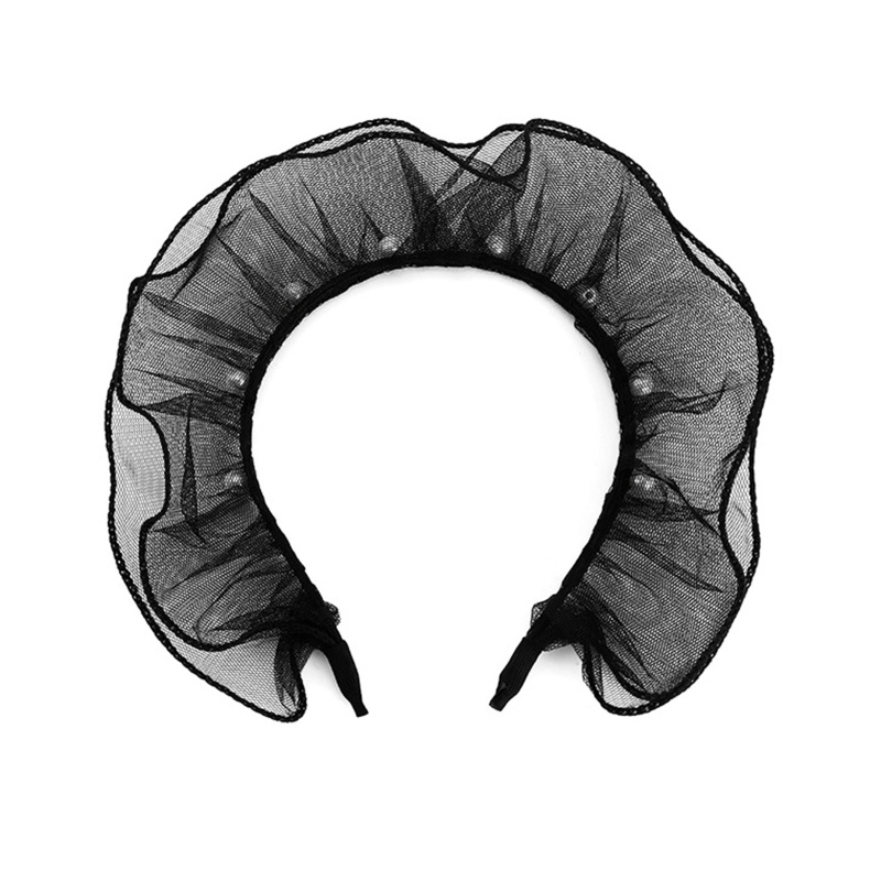 Băng Đô Cài Tóc Hình Tai Mèo Phối Ren Phong Cách Ngọt Ngào Xinh Xắn