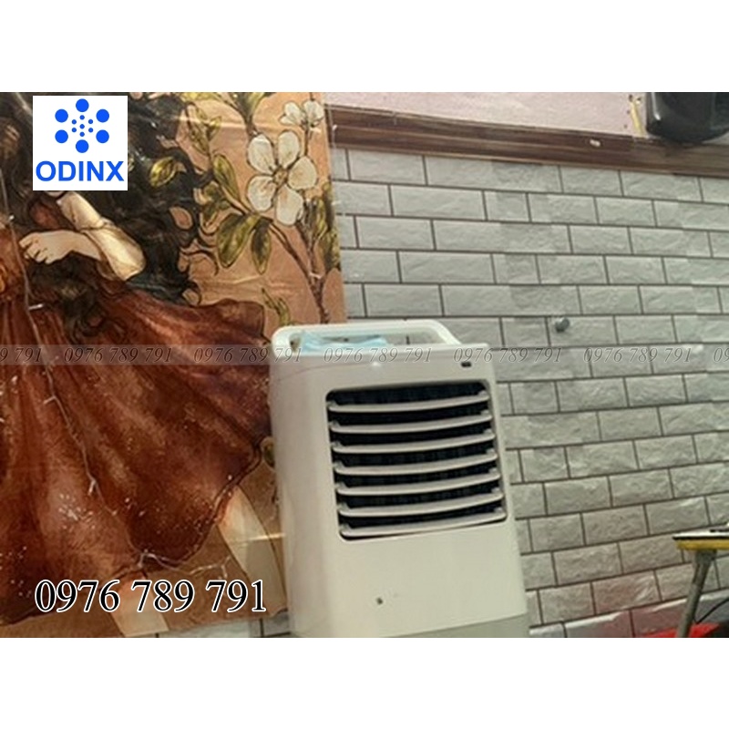 10M GIẤY DÁN TƯỜNG KEO SẴN KHỔ 45CM MẪU GẠCH 3D XÁM TRẮNG