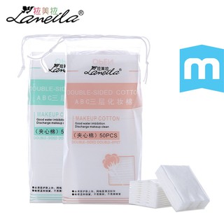 Bông tẩy trang đa năng LAMEILA Double sided cotton cao cấp 50 miếng MM122