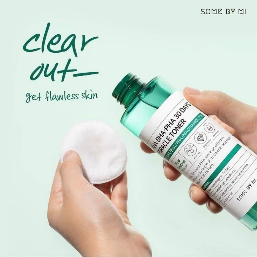 Toner Some By Mi AHA BHA PHA Giảm Mụn Mờ Thâm 30 Days Miracle Toner - 150ml