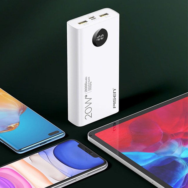 Sạc dự phòng CAO CẤP PISEN Chính hãng, dung lượng 21000mah, sạc nhanh 20w, an toàn, tiện dụng, bảo hành 18 tháng