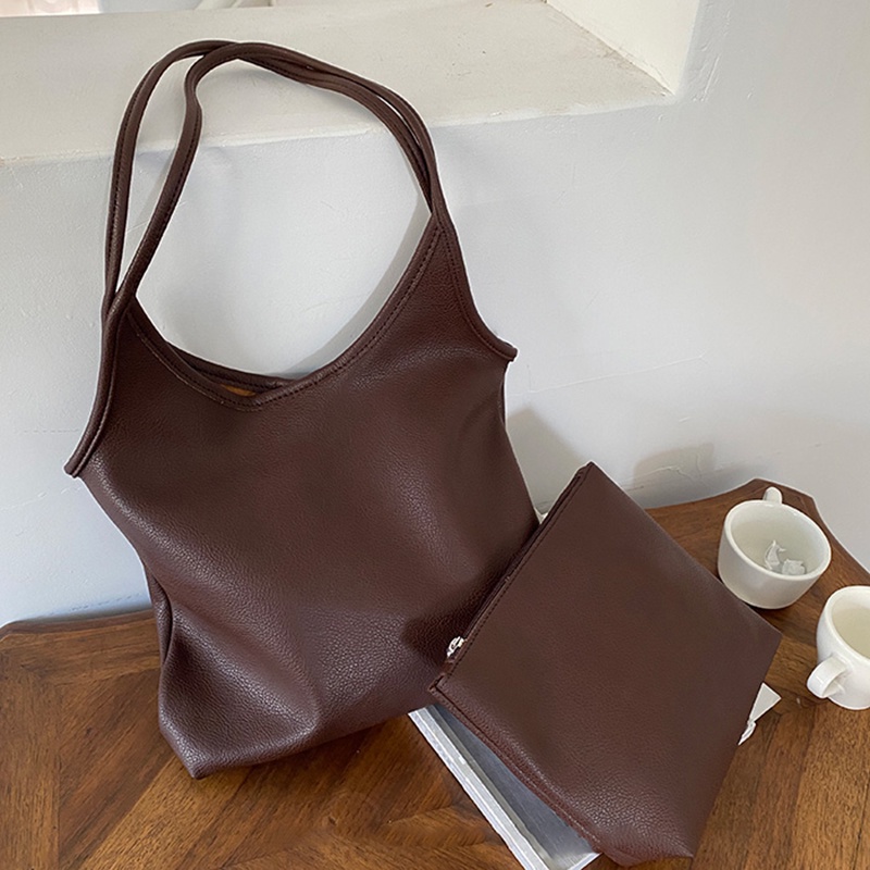 IELGY Túi Xách Da pu Siêu Nhẹ Kích Thước Lớn Phong Cách Hàn Quốc Cho Nữ