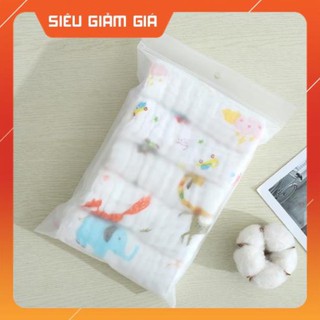 Set 5 khăn xô sữa 6 lớp đựng túi zip sang trọng
