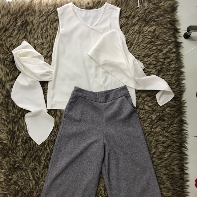 Sét áo kiểu và quần ống rộng