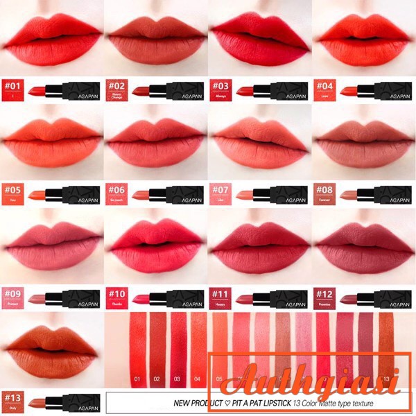 Son thỏi lì Agapan Pit A Pat Matte Lipstick mịn môi, lên màu tuyệt đẹp đủ màu 01-13 [Có Bill] | BigBuy360 - bigbuy360.vn
