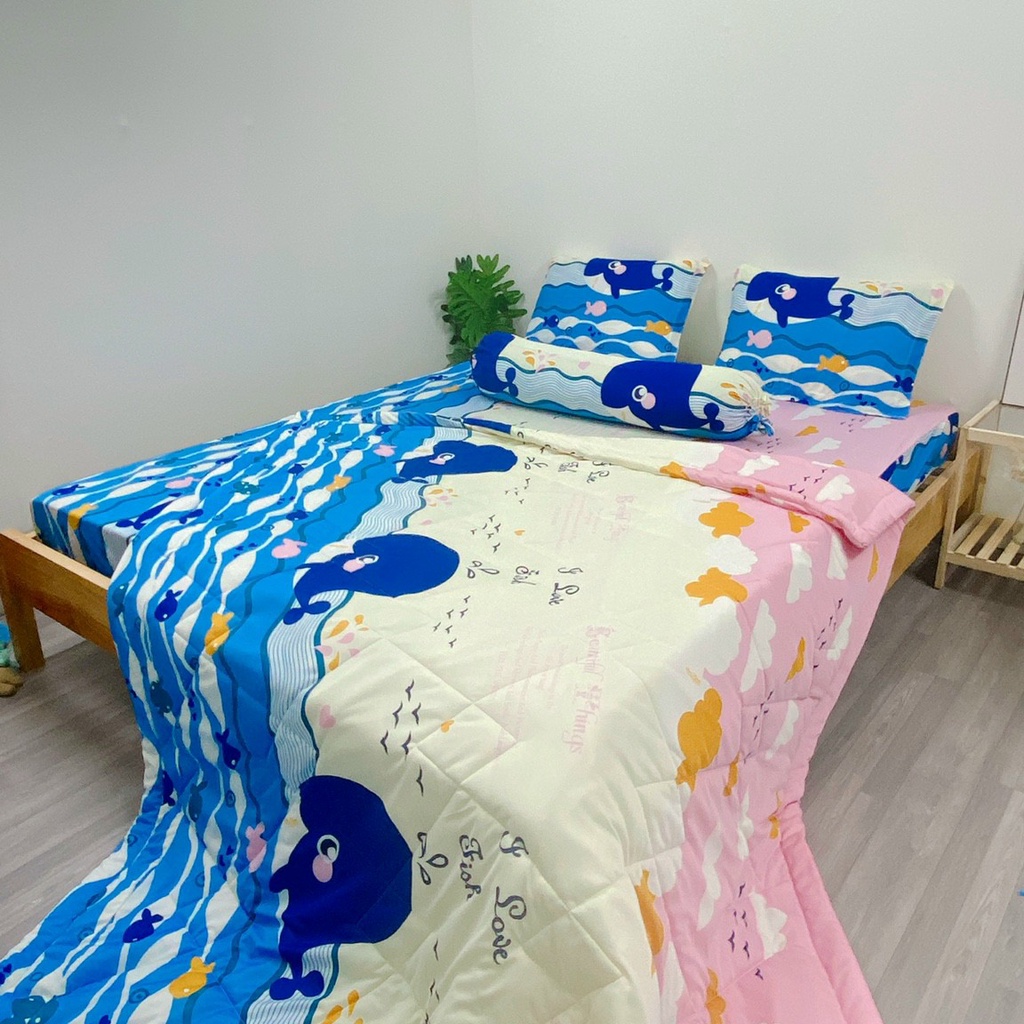 ❌GIÁ SIÊU RẺ❌Trọn bộ ga gối thun Hàn Quốc cực mềm,mịn, hàng may cao cấp, bộ 4 món và 5 món chăn ga gối thun sỉ TPHCM