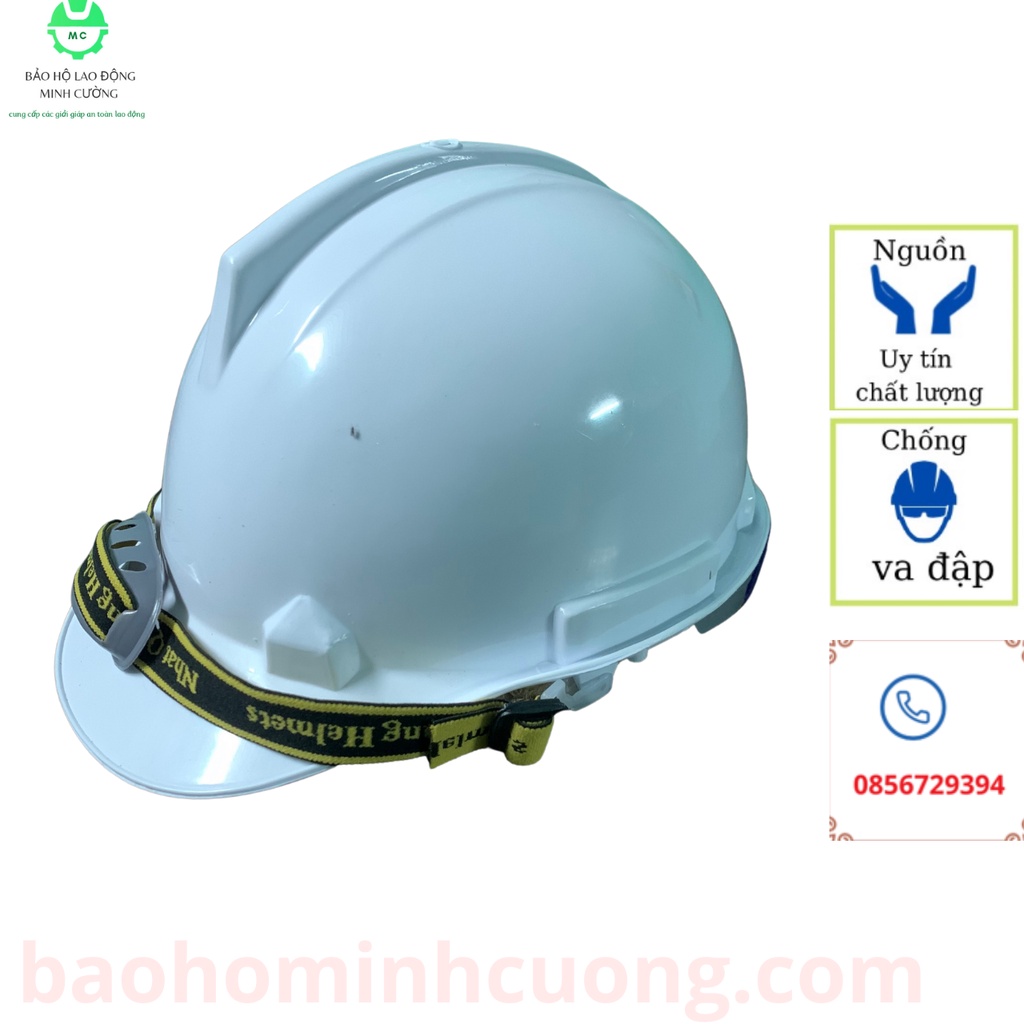 Mũ bảo hộ lao động chống va đập, chính hãng thương hiệu Nhật Quang