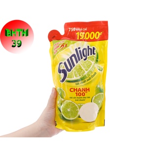 (Mẫu Mới 720g) Nước rửa chén sunlight chanh túi 750g