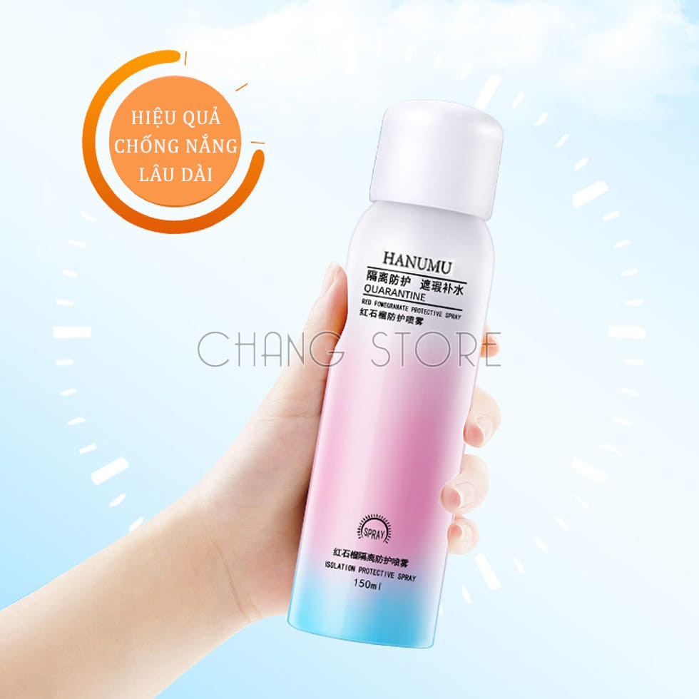 Xịt Chống Nắng Trắng Da HANUMU 150ml SPR35 Hiệu Quả