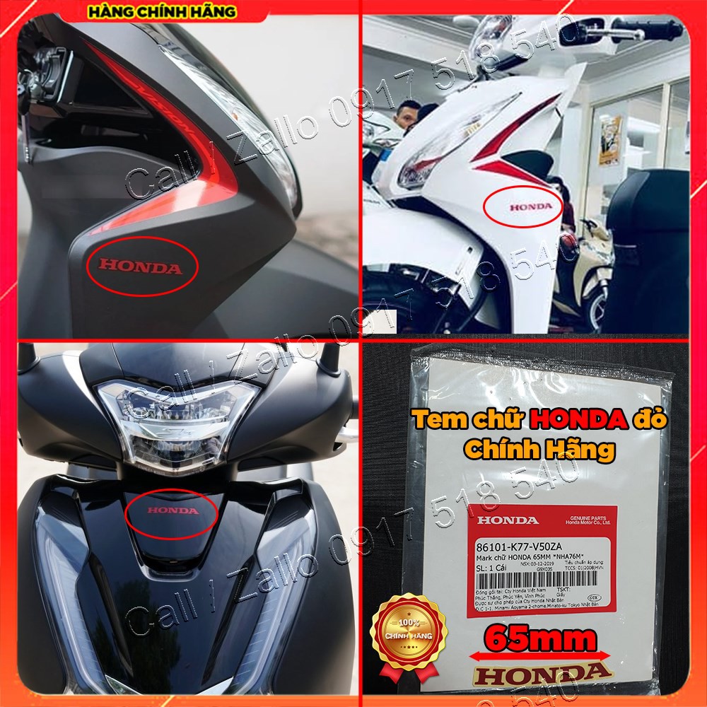 Tem Chữ HONDA Chữ Đỏ ( 𝐭𝐞𝐦 𝐜𝐡𝐢́𝐧𝐡 𝐡𝐚̃𝐧𝐠 𝐇𝐎𝐍𝐃𝐀 )