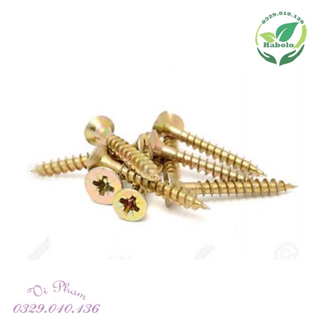 5 Con đinh vít vàng đầu chìm dài 5cm bắt(bắn) gỗ, thạch cao chuyên dụng.