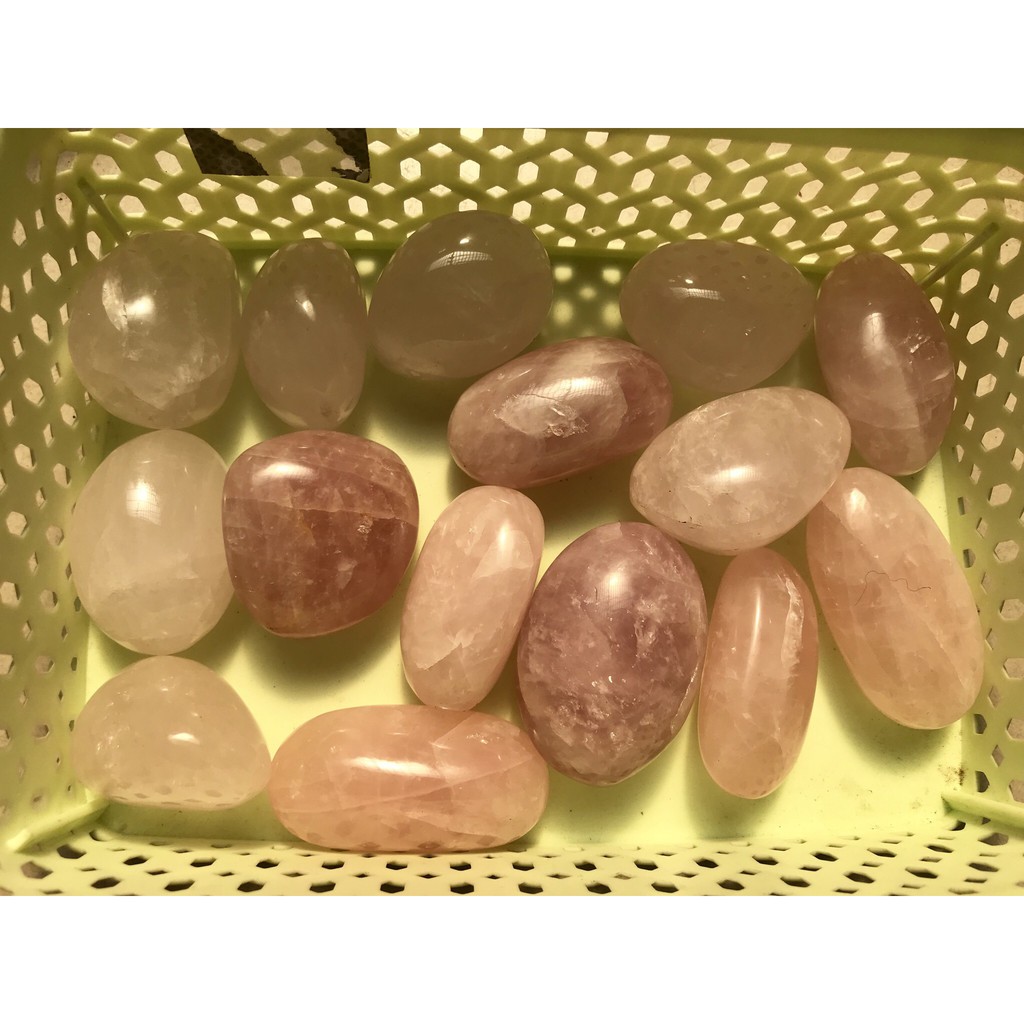 Đá thach anh hồng tự nhiên dạng viên nhiều size, đá thanh tẩy, sưu tầm, trang trí | BigBuy360 - bigbuy360.vn