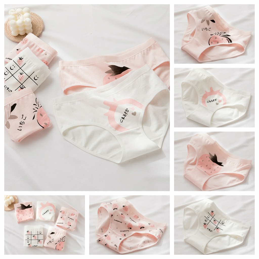 Set 5 quần lót nữ sinh trẻ trung xinh yêu nhiều mẫu, chất cotton mềm co dãn thoáng mát_NuciFera