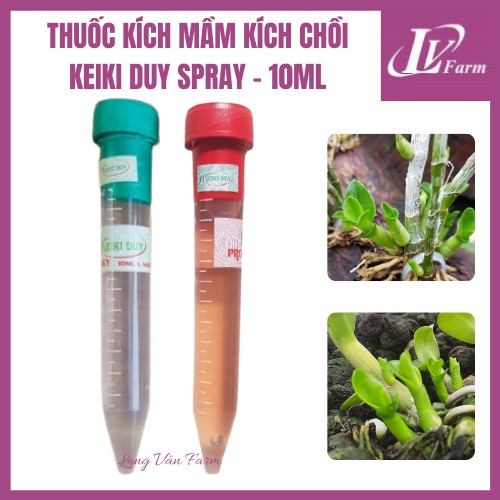 KEIKI DUY SPRAY XANH-ĐỎ 10ml - Thuốc Phun Kích Mầm Kích Chồi Kích Kie Cho Hoa Lan, Cây Cảnh