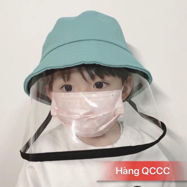 Xả hàng! Mũ có tấm chắn bảo vệ, mũ chắn bụi, mũ chống giọt bắn (hàng QCCC)