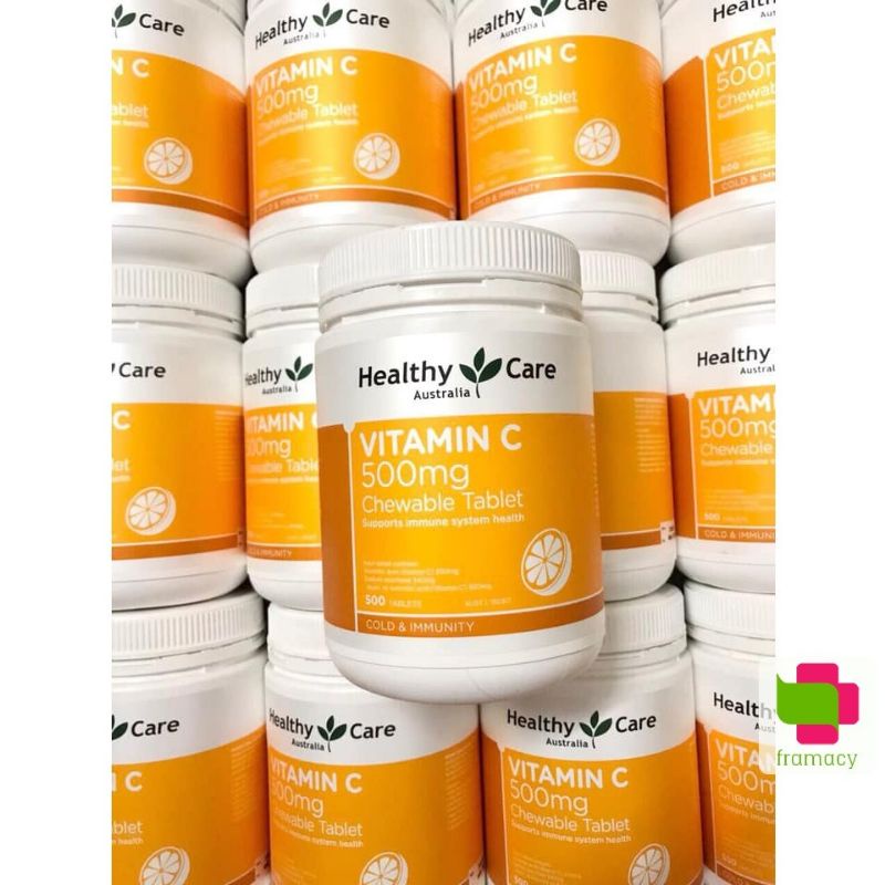 (Mẫu mới) Healthy Care Vitamin C 500mg,300 viên, 500 viên Úc