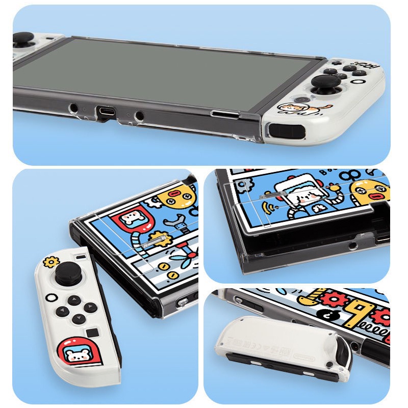 NINTENDO Vỏ Bảo Vệ Mỏng Tương Thích Với Switch & Switch Oled Kèm Tay Cầm Joy-Cons-Multi-Theme Dễ Thương