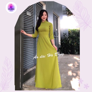 Áo dài trơn màu xanh cốm