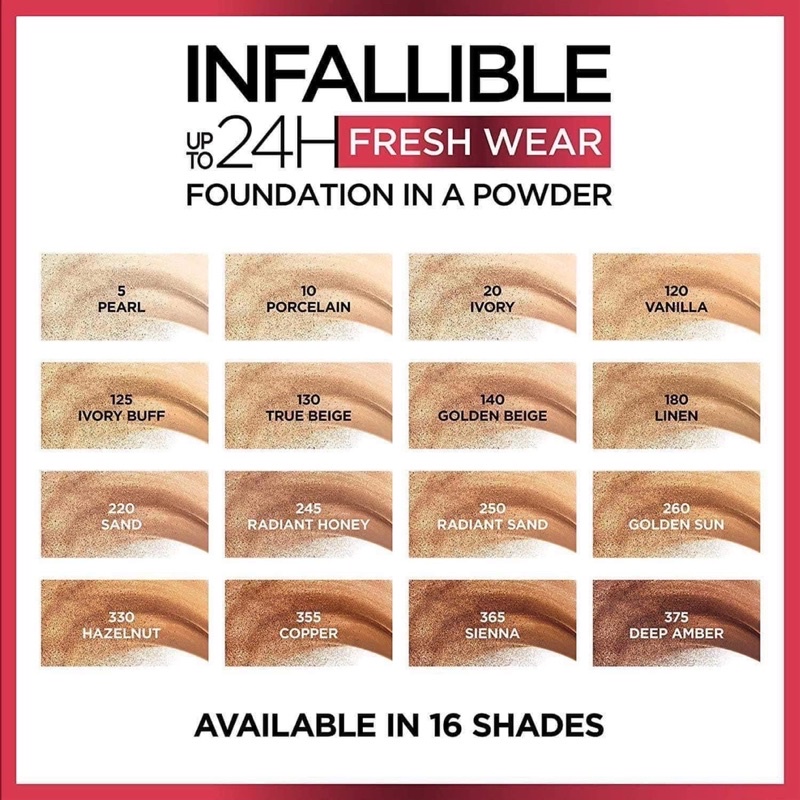 Phấn phủ Loreal Infallible 24h Fresh Wear Foundation