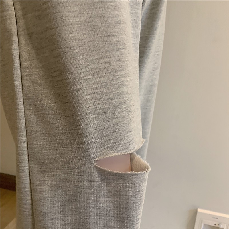 Quần suông ống rộng xẻ tà nữ cạp cao ZOZORO chất cotton 6535 thích hợp cho mùa hè
