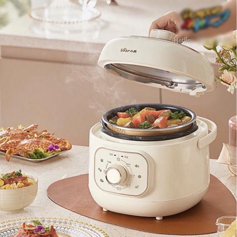 Nồi Áp Suất Điện Mini 2lít Bear YLB-A20U1 Chính Hãng Hầm Nấu Đa Năng Bảo Hành 12 Tháng