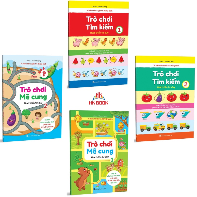 Sách - combo Trò Chơi Mê Cung, Tìm Kiếm - Rèn Luyện Trí Thông Minh, phát Triển Tư Duy Cho Trẻ 2-6 Tuổi (Bộ 4 Cuốn)