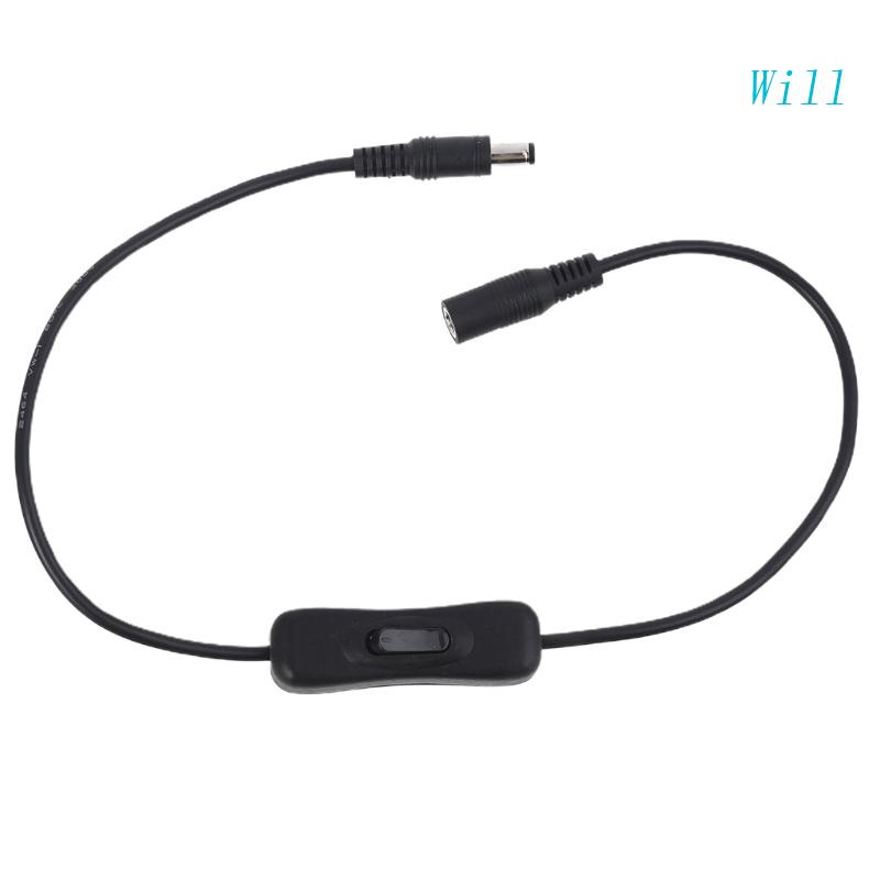 Dây Cáp Nối Nguồn DC Jack 5.5x2.5mm Có Công Tắc Bật / Tắt Đèn LED