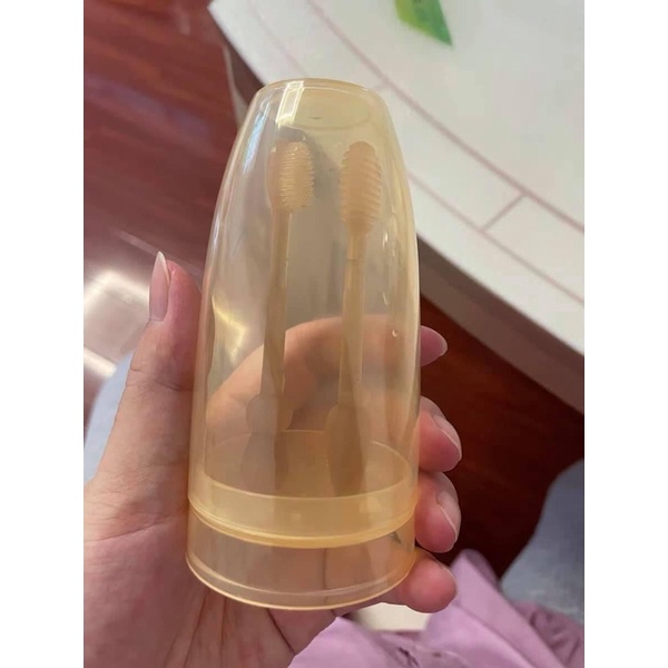 Sét Rơ Lưỡi + Bàn Chải Silicon Cho Bé 0-18 THÁNG