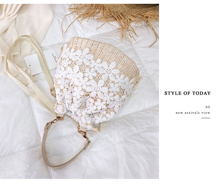 Túi Đeo Chéo Bằng Rơm Đan Phong Cách Nhật Bản Thời Trang Mùa Hè 2021 Mới Cho Nữ