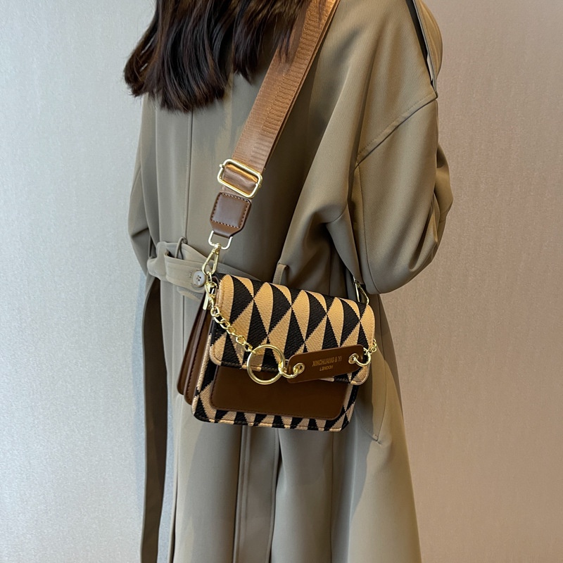 Túi Đeo Chéo Hình Vuông Nhỏ jacquard Hàng Mới Dành Cho Bạn Nữ