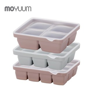 Bộ khay trữ đông thực phẩm cao cấp cho trẻ bằng Silicone MOYUUM Premium Silicone Baby Food Cube, Hàn Quốc