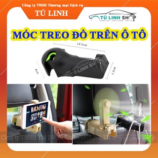 Móc treo đồ ô tô cài ghế có quạt 3 cấp độ hoặc kẹp điện thoại