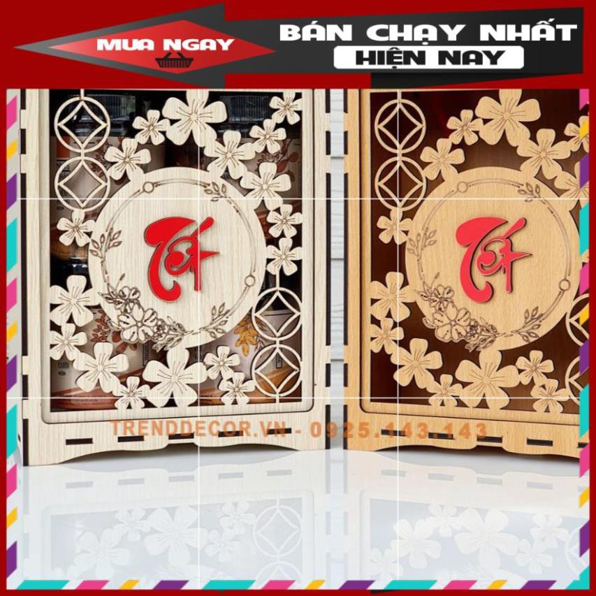 Hộp quà gỗ hộp quà tặng dịp lễ tết đẹp sang trọng thiết kế theo yêu cầu quà tặng ý nghĩa Trenddecor mẫu 02
